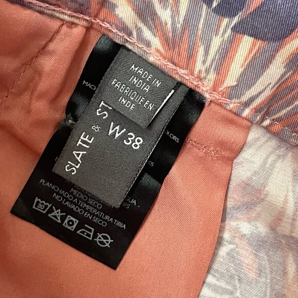 Slate & Stone Men’s Shorts 9 Inch Tropical Casual Chino Shorts for Men Size 38 - Picture 5 of 5